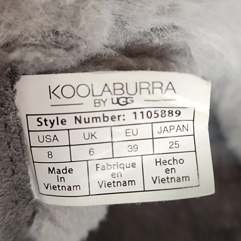 Koolaburra Tynlee Waterproof Stone Gray Boots By UGG SZ 8.  Cozy and Comfortable